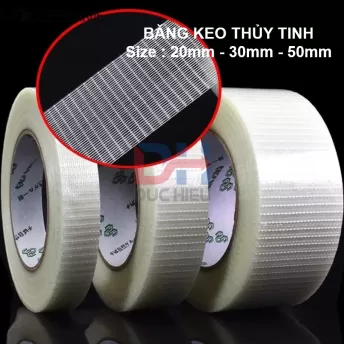 Băng keo Sợi Thủy Tinh Size : 20mm - 30mm - 50mm (1 Cuộn dài 50m)